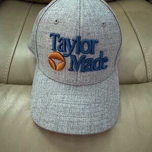 TaylorMade Heather Gray Structured Hat with Blue Embroidery